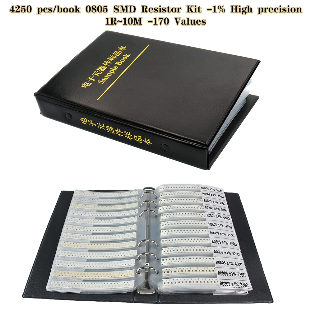 4250 шт. 0805 SMD резисторный  – обзор и цена Diy Electronics Book