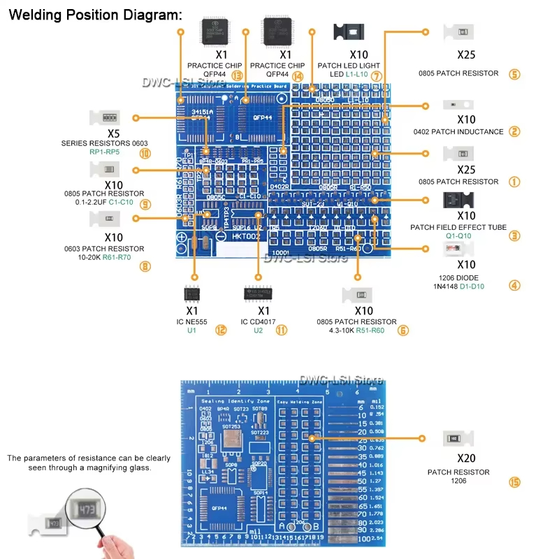 02 компоненты патчей, комплект – обзор и цена Pcb Etching Kit