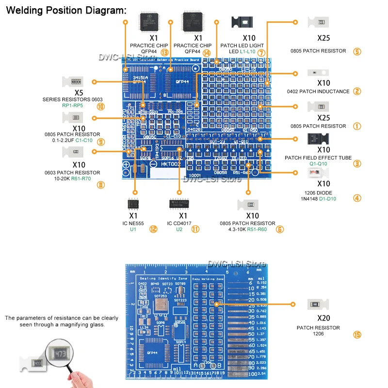 Компоненты SMD/SMT, плата для  – обзор и цена Pcb Etching Kit
