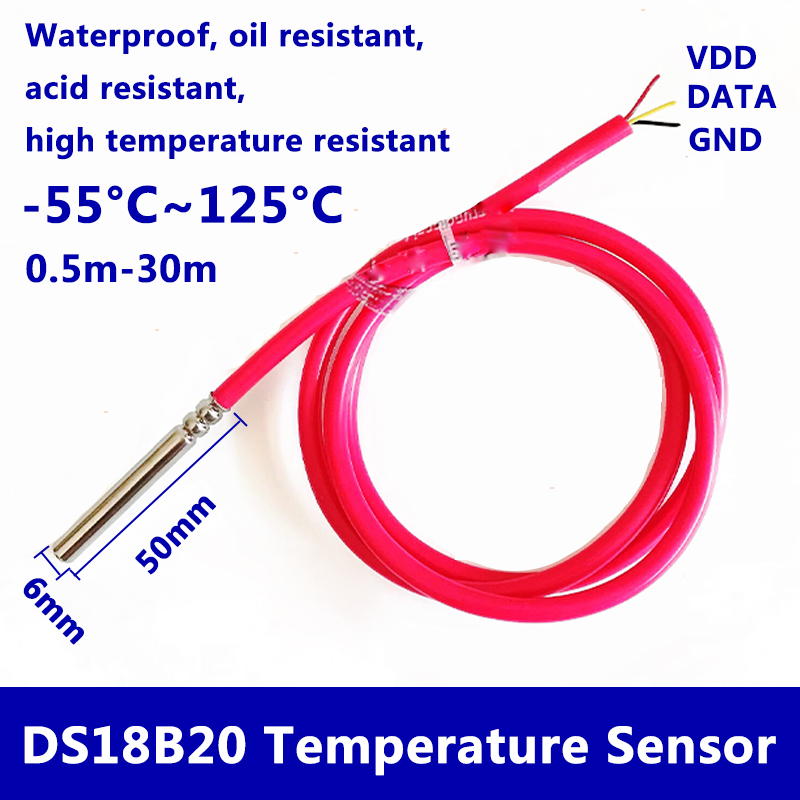 DS18B20 Водонепроницаемый цифр – обзор и цена Ds18B20 Temperature Sensor